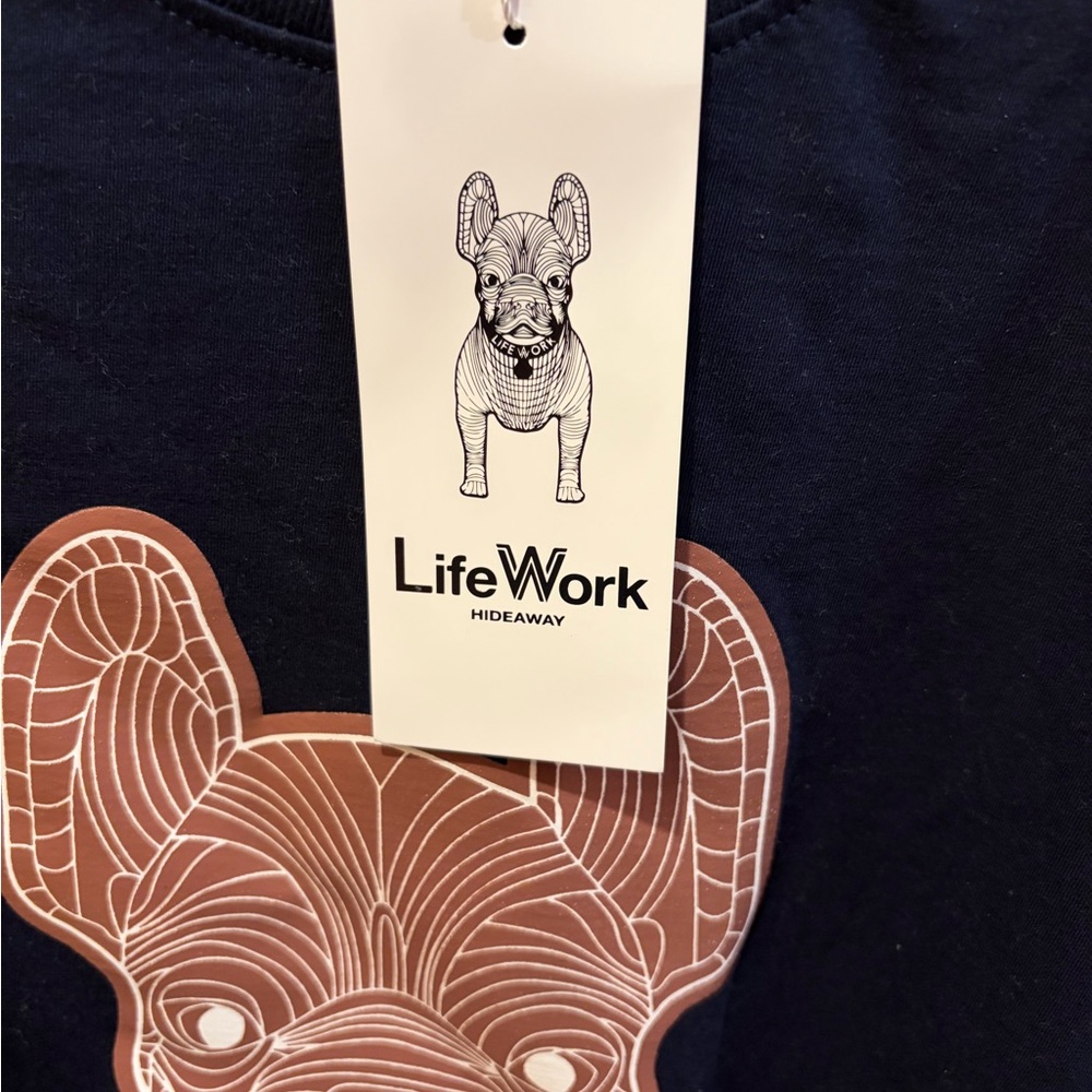 Lifework French Bulldog Graphic Dog T-Shirt - Black - Picture 3 of 4